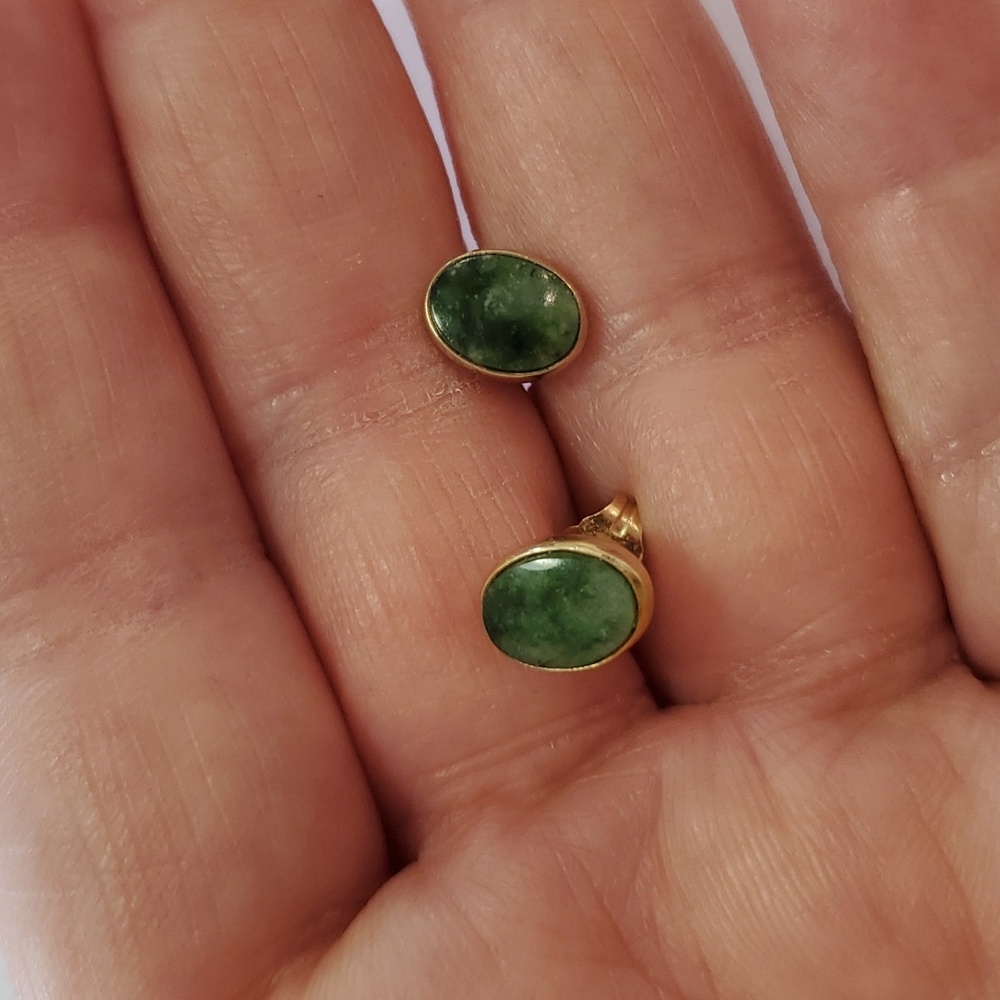 14k Jade Earrings